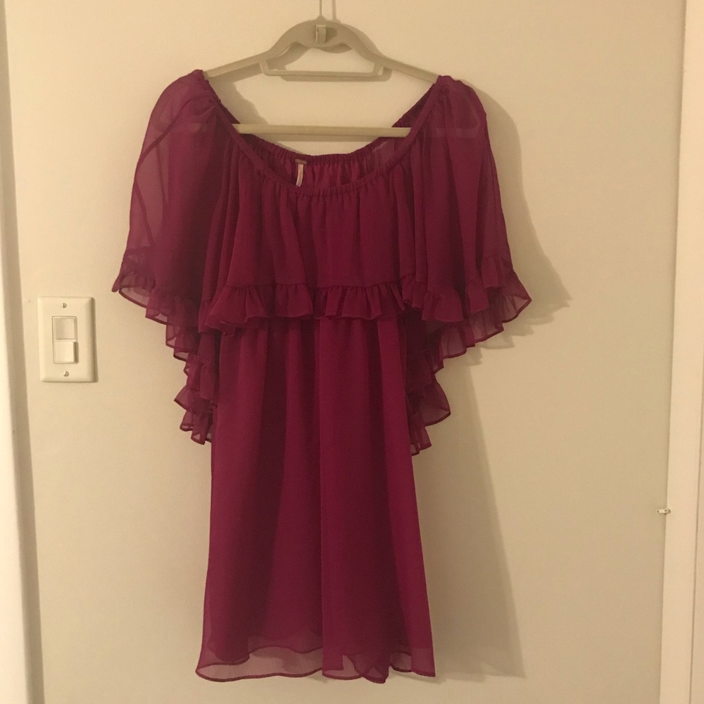 Free People magenta mini dress / tunic